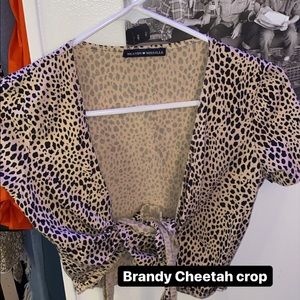 Cheetah Print tie top